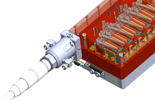 Diode laser module with coupling unit